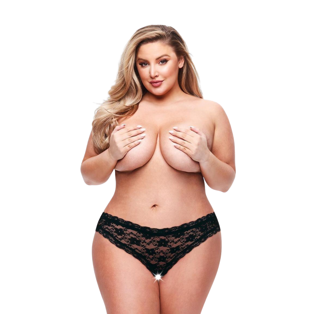 Crotchless Strappy Lace Boy Short