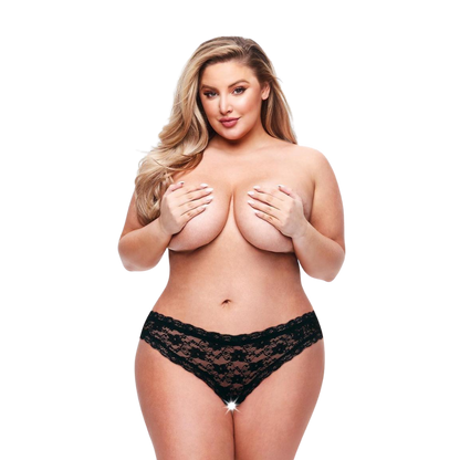 Crotchless Strappy Lace Boy Short