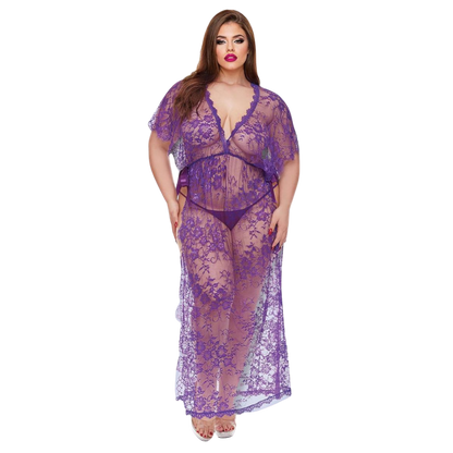 Midnight Desire Lace Gown